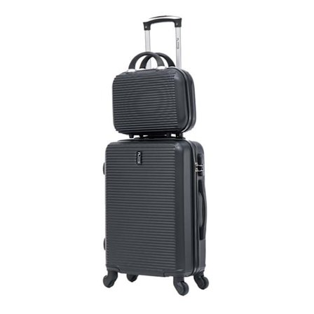 Kabinekuffert 45x36x20cm EasyJet med makeuptaske | CELIMS Weekend Kuffert | EasyJet Kabinekuffert | Aftagelige Hjul | Lås | Sort