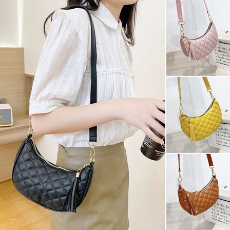 Mordely Mode Dam PU Läder Axelväska SVART