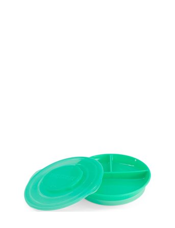 Twistshake Twistshake Divided Plate 6+M Pastel Green - Green - ONE SIZE