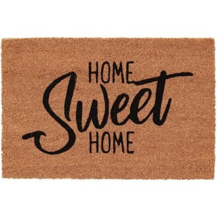 Kookoskuitumatto, jossa teksti 60 x 40 cm Teksti Koti, makea koti