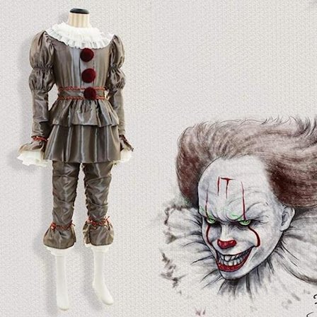 1 stk. COS Pennywise Klovn Halloween Cosplay IT 2 Kapitel Klovn