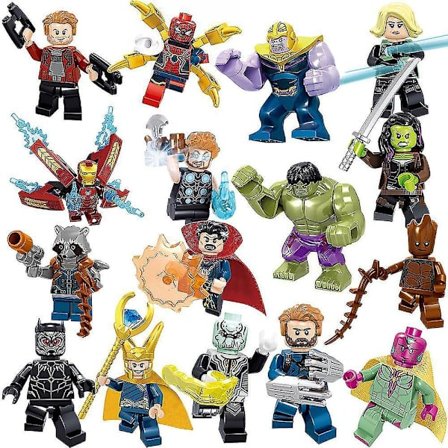 16pcs Superhero Figures Set Kids Toys Avengers Infinity War Minifigures
