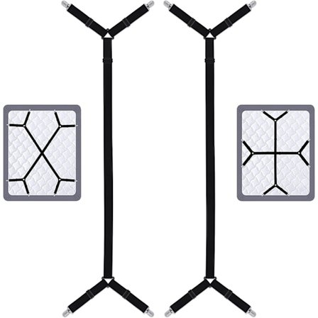 Sengestangsremme, 2 stk. Justerbare lange sengestangsstøtteremme