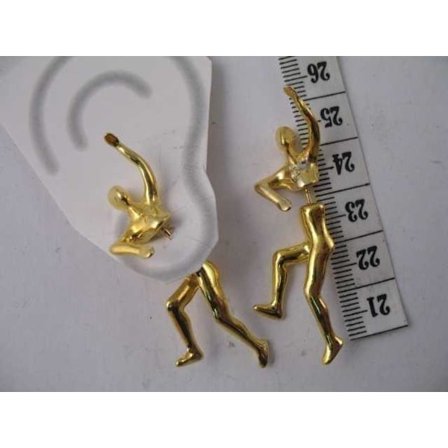 REA__ Vintage Manformade örhängen i guldpläterad metall