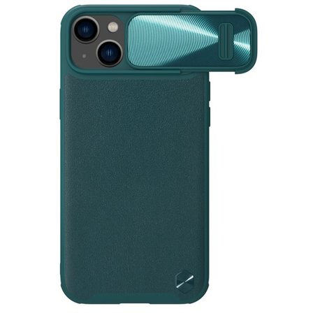 Nillkin CamShield Leather S Case iPhone 14 Plus fodral med kameraskydd grönt