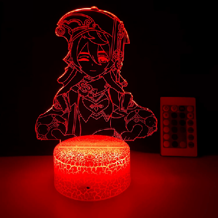 3D LED Lys Genshin Impact til Børneværelses Dekoration Børnefødselsdagsgave Hjemmedekoration Genshin Impact LED Lampe Natlampe
