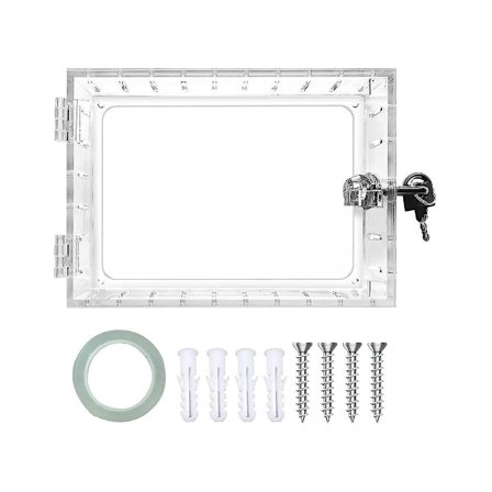 Termostatlåseboks med nøgle, gennemsigtig termostatbeskyttelse til termostat på væggen, passer til termostater 6,5 tommer H