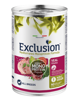 Exclusion Mediterraneo Monoprotein Noble Grain Cibo Umido Vitello