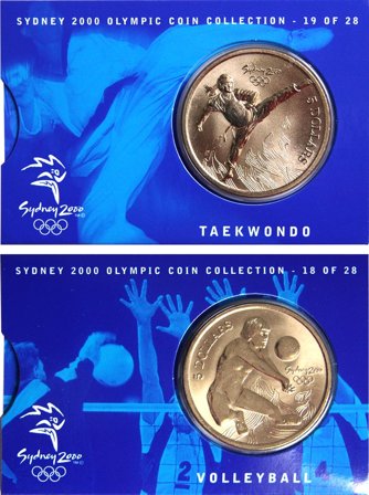 OL 2000 Bronzemønt-kollektion Volleyball/taekwondo