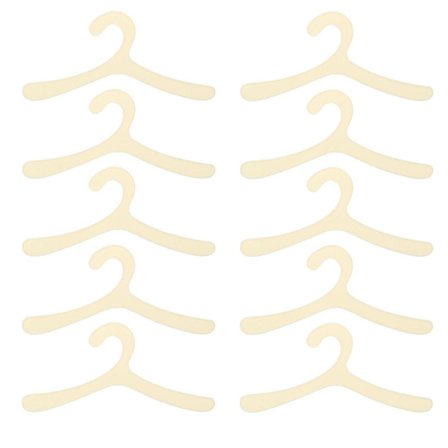 10-delt sett med kleshengere for kjæledyr, kleshenger i plast for hundeklær (19X8,5CM, hvit)