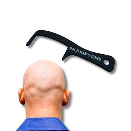 Skallet Manns Kam Spøk/Prank/Gave Svart M