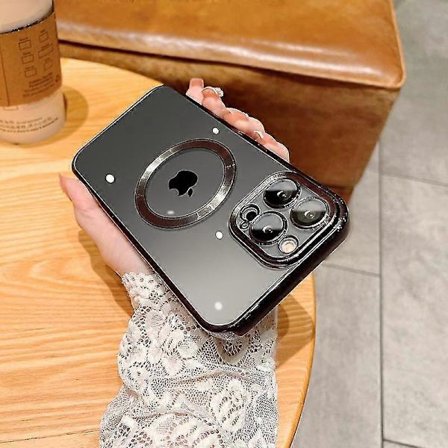 Magsafe Magnetiskt Skal Kompatibelt Med Iphone 14 Pro Max/14 Pro/14 Plus/14, Transparent Silikon Linsskydd