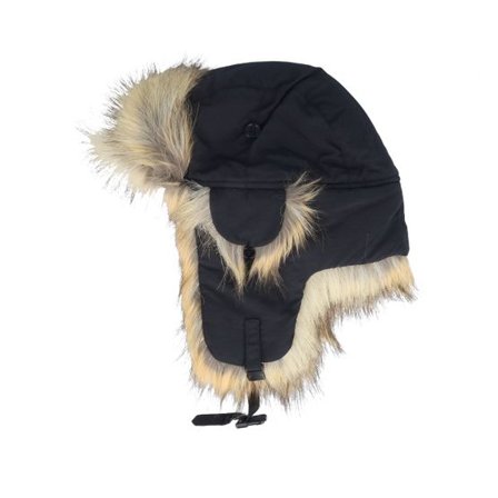 MJM Hats - Schwarz Trapper Mütze - Recycled Taslan/Faux Fur Black/Natural Trapper @ Hatstore