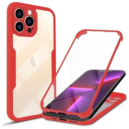 Hel beskyttelseshætte - PROSHOP - til iPhone 13 Pro Max - TPU Rød - 360 grader - Semi-rigid
