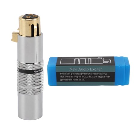 Inline Mikrofonförförstärkare Professionell Mic Booster Förförstärkare för Inspelningsstudio Liveframträdande Streaming Video