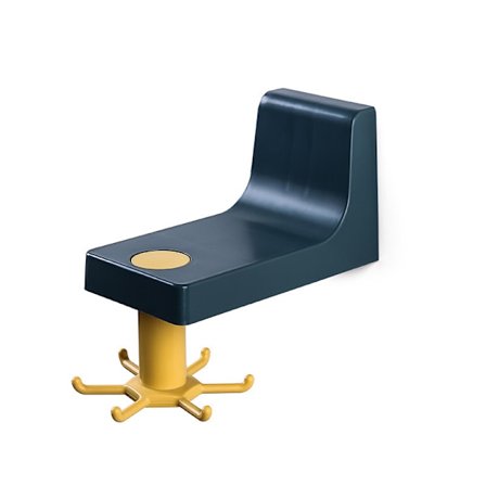 Roterbar krok med 6 klor Stansfri Universal Hängande prylar Förvaringstillbehör för badrumsvägg Kök