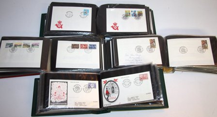 Danmark - Samling af FDC'er i 4 album