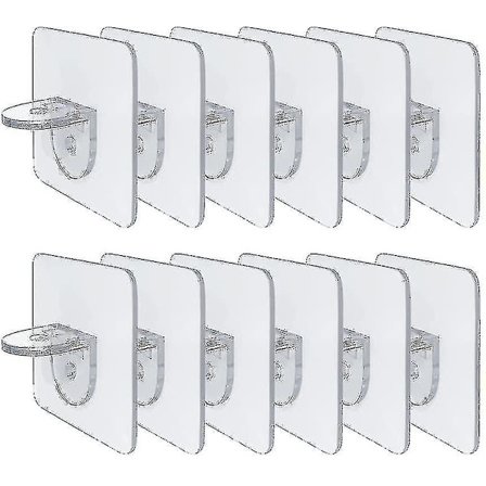 20 stk. Hyldebærere Selvklæbende Bærere Til Hyldegarderobe Glasbærer Hyldeopbevaring-XS8-