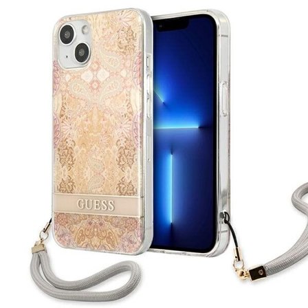 Guess GUHCP13SHFLSD iPhone 13 mini 5,4" gull/gull hardcase Flower Strap