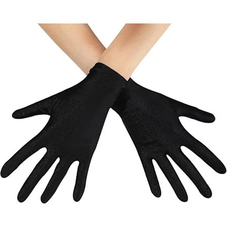 Kvindelig formel brudgom kort satin banket fest bryllup farverige operahandsker