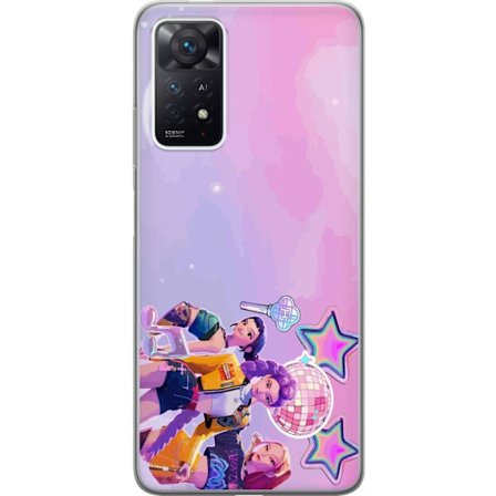 Kompatibelt Mobildeksel til Xiaomi Redmi Note 11 Pro Futuristiske popidoler i neonfarger med discoelementer, stjerner og pastellfarget romhimmel.