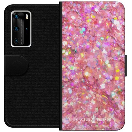 Yhteensopiva Lompakkokotelo Huawei Huawei P40 Pro Cactus and Friends – PinkGlitter