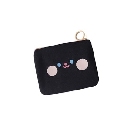 Dragkedjeplånbok Pengapåse SVART Svart