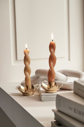 Staycation - Stearinlys Smilla - Messing - Lysestaker & lykter - Fra Homeroom