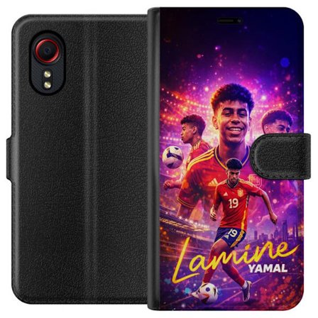 Yhteensopiva Lompakkokotelo Samsung Samsung Galaxy Xcover 5 Lamine Yamal jalkapallo juliste Espanjan maajoukkueen pelipaidassa dynaamisella liikkeellÃ