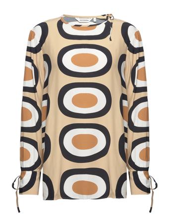 Lineik Pieni Melooni Bluse Langærmet Multi/mønstret Marimekko