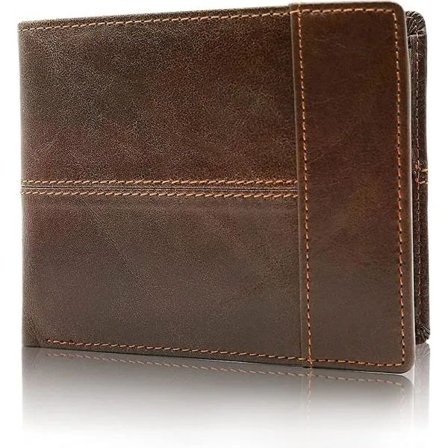 QD-Lompakko Miesten Aitoa Nahkaa Suuri Ruskea Lompakko Miehille