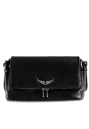 Zadig & Voltaire ROCKY II GRAINED LEATHER Handväskor Dam Svart ONESIZE