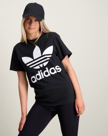 Adidas Originals TREFOIL TEE Svart T-skjorter Jente - Kids Brand Store