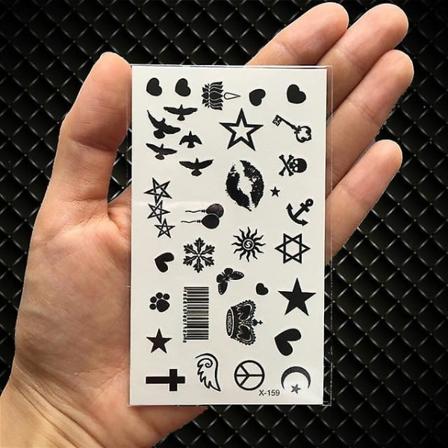 Söt Star Women Body Finger Art Vattentät Tatuering GX159