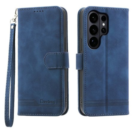 DIERFENG Samsung Galaxy S26 Ultra Plånboksfodral Konstläder - Blå
