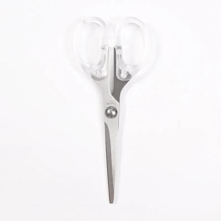 Rose Guld Färg Häftklang Set Akryl Transparent Design Binder Staples Sax Papper Kontors Bindning Verktyg Skol Leveranser Silvery Scissors
