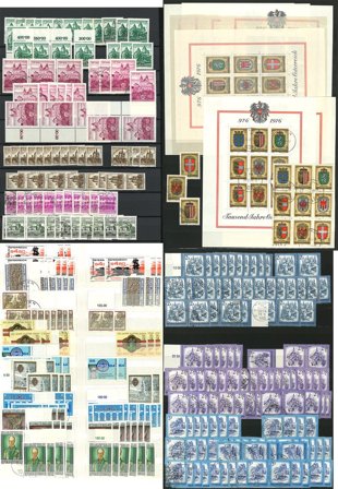 Østrig - Stort dublet parti i 4 indstiksbøger