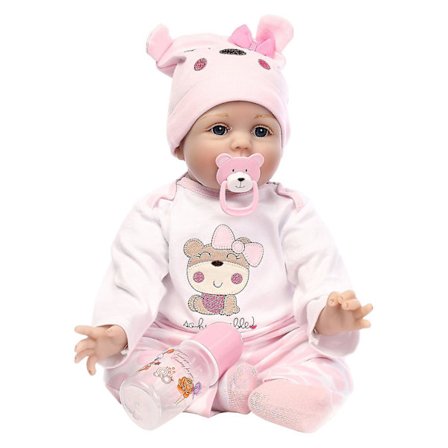 55 cm verklighetstrogna Reborn Baby Dolls Realistiska handgjorda sovande nyfödda flickapresent