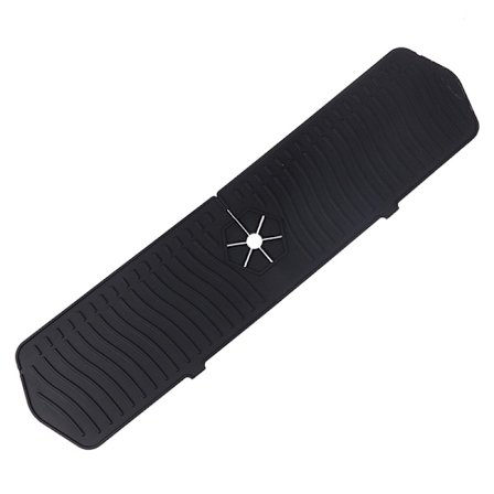 Silikonkranmatta, kranvattenmatta, kök kran svart