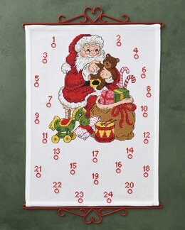 Broderipakke Kalender Julenissen og Bosse - Permin