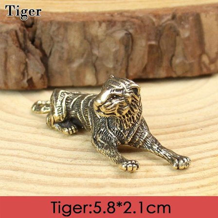 Tjurprydnad Skulptur Kopparminiatyrfigurer TIGER TIGER