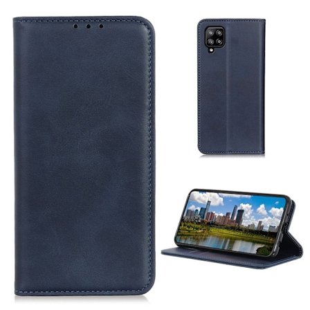 Wallet-style ægte Læder Flipcase til Samsung Galaxy A22 4g - Blå