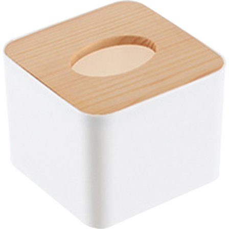 [COQQ] Trævævskasse, 11×11×8,5 cm, hvid