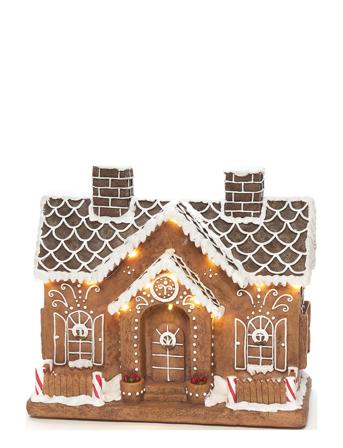 Fiberoptisk Pepparkakshus Home Decoration Christmas Decoration Christmas Accessories Monivärinen/Kuvioitu Konstsmide