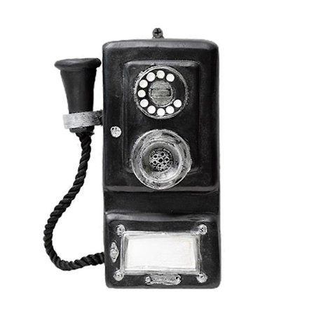 Retro Telefon Väggdekorationer för Kreativ Vintage Väggprydnad Klassisk Look Telefonkiosk Modell Hem Bar Restaurang Café Vägg (FMY)