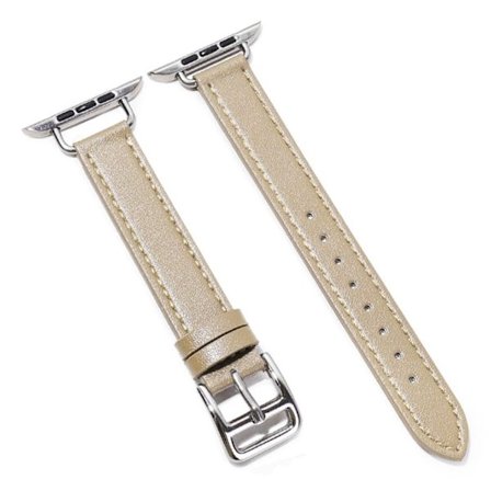 Apple Watch (45 mm) klockarmband i enkelt läder - Aprikos