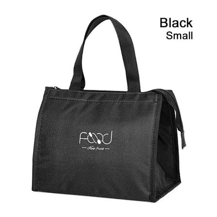 Isolerad Thermal Bag Kylväska Lunchväska SVART LITEN - on stock