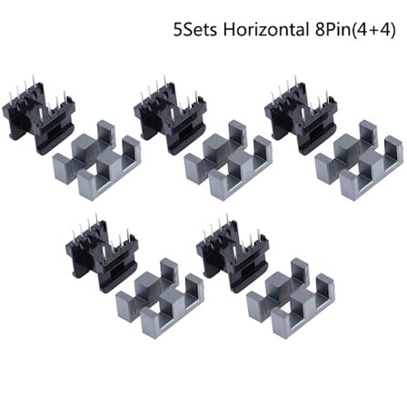 5Sets EE25 4Pin 8P 10P Transformer Bobbin PC40 Ferrite Core Ver
