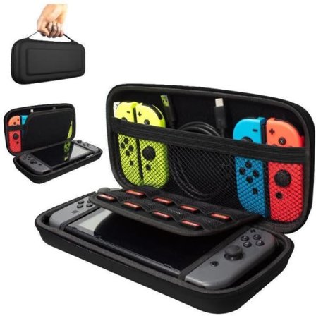 Förvaringsfodral Hårt - Fodral för Nintendo Switch - Organizer Svart