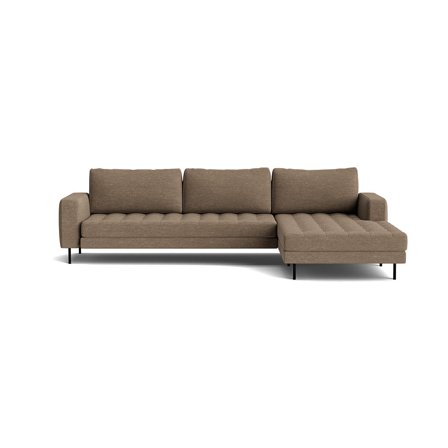 Rouge XL chaiselong sofa, højrevendt - Skyland Lys Gråbrun - 310/185x89cm - Vendbare ryghynder, mulighed for tilkøb af ben i guld